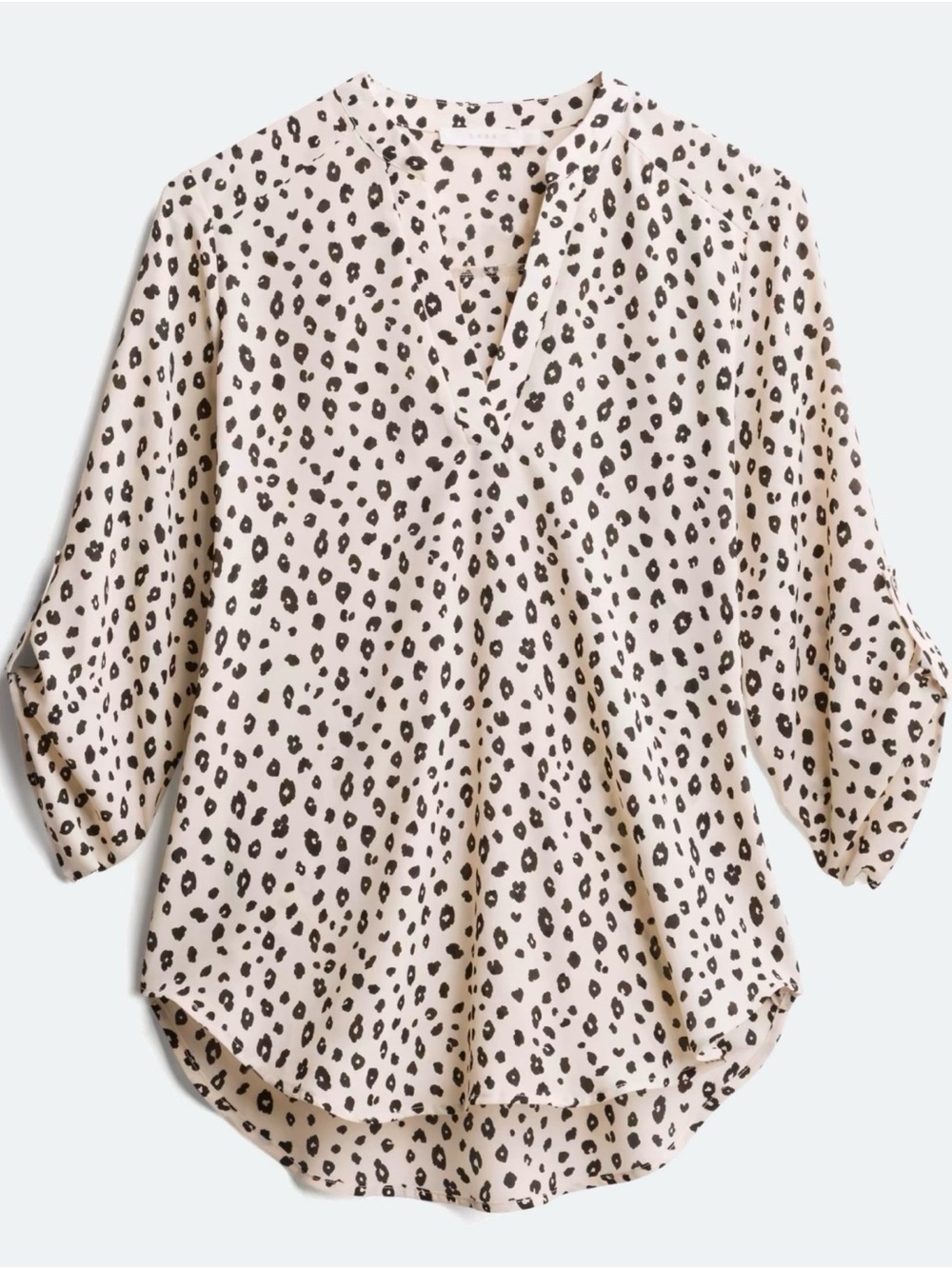 Lush Women’s Cream Leopard Print Blouse - Unbranded